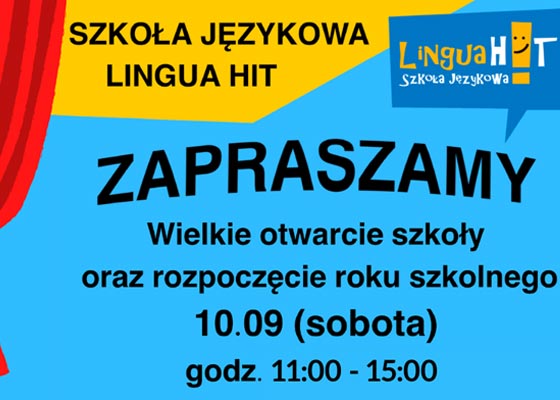 Nowy rok szkolny, nowa siedziba szkoły Lingua HIT, nowe plany do zrealizowania i nowa oferta kursów językowych.